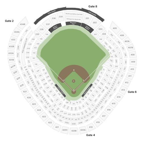 Yankee Stadium New York Sections Only Seating Chart At